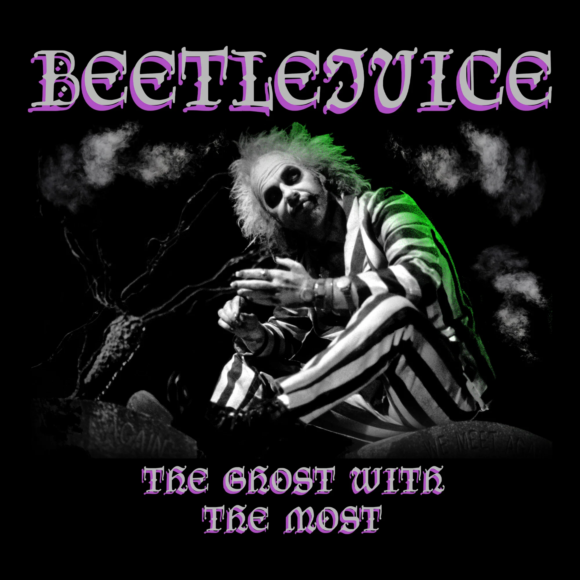Beetlejuice - Beetlejuice Sitting Ghost with the Most Black Tee - Image 2