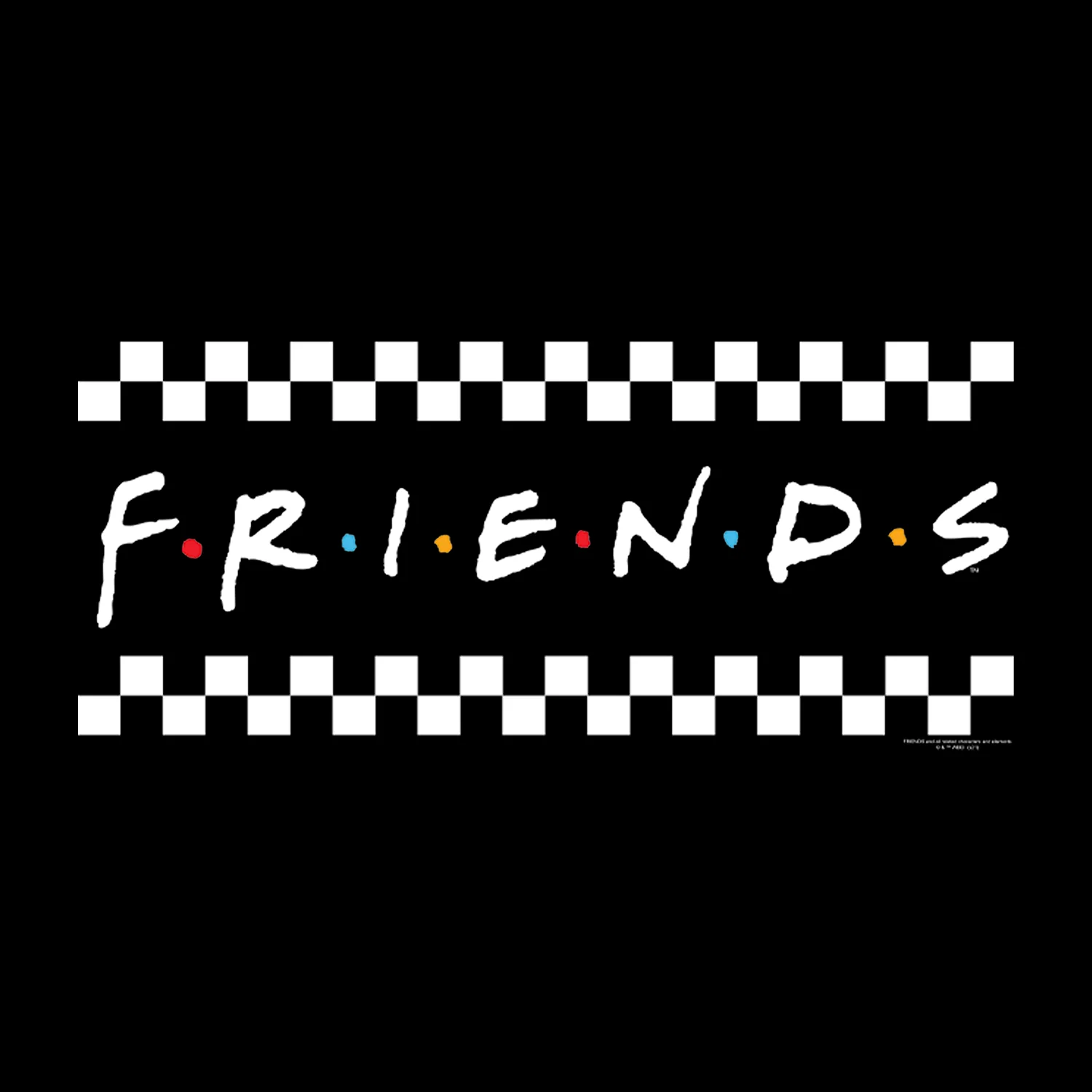 Friends - Checkered Logo Unisex Tee - Image 2